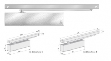 Door closer with slide Andreu